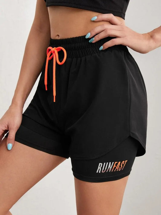 Fake two piece shorts pants