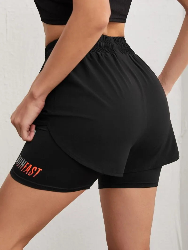 Fake two piece shorts pants