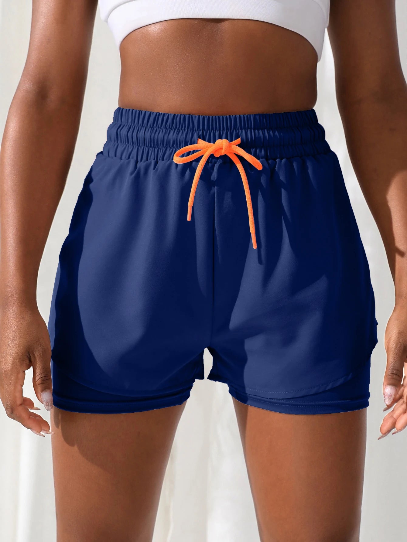 Fake two piece shorts pants