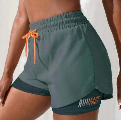 Fake two piece shorts pants