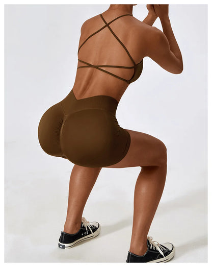 Seamless shorts gym clothes