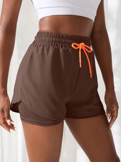 Fake two piece shorts pants
