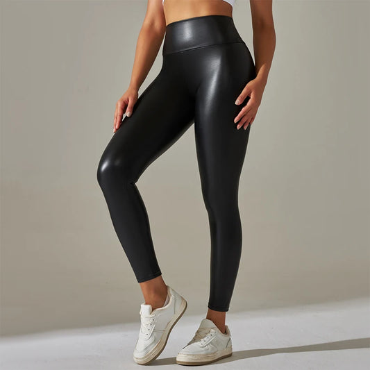 Faux leather leggings