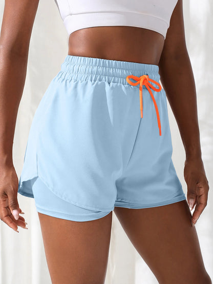 Fake two piece shorts pants