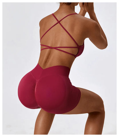 Seamless shorts gym clothes