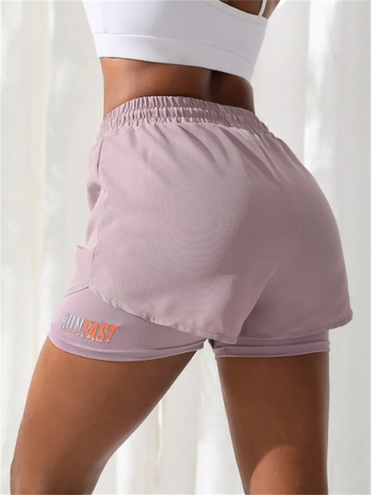 Fake two piece shorts pants