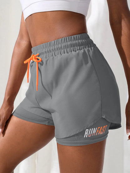 Fake two piece shorts pants